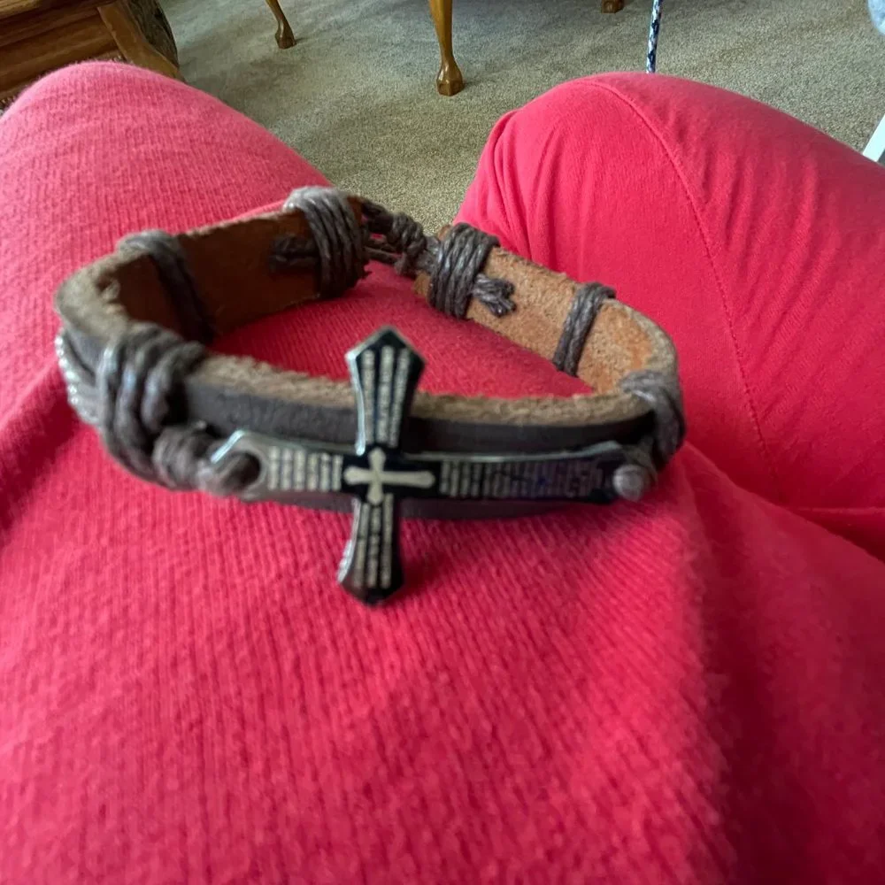 Cross Prayer Bible Text Wristband bracelet